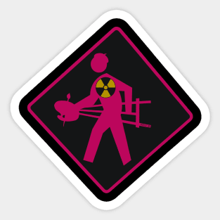 Radiation crossing Sticker